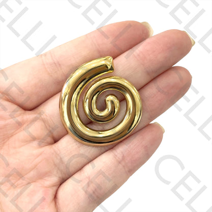 Steel Earring - Smooth Snail