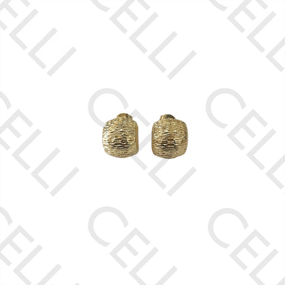 Steel Earring - small worked hoop