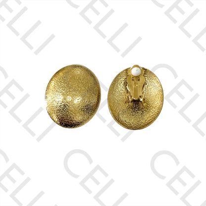 不锈钢耳环 - 椭圆形（弹簧）