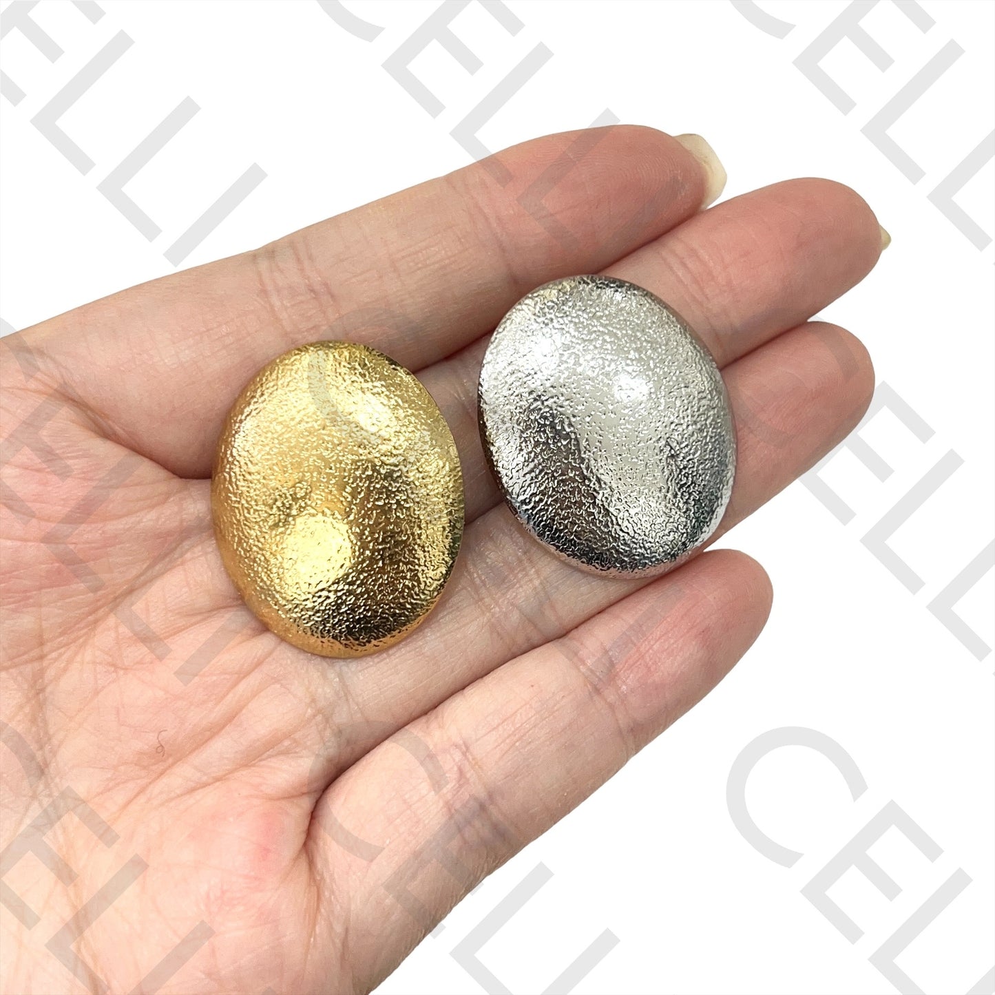 不锈钢耳环 - 椭圆形（弹簧）