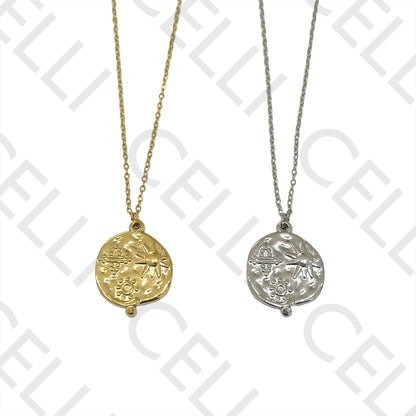 Colar de Aço - medalha sol