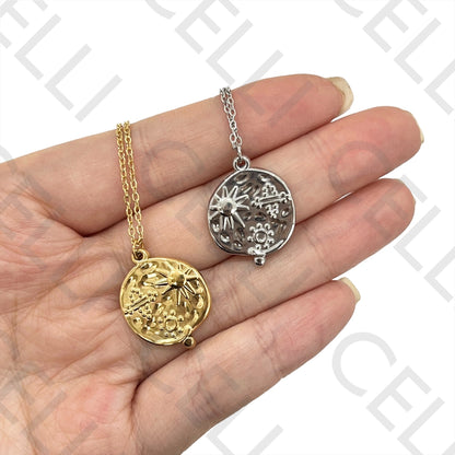 Colar de Aço - medalha sol