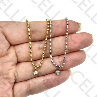 Colar de Aço - ponto de luz