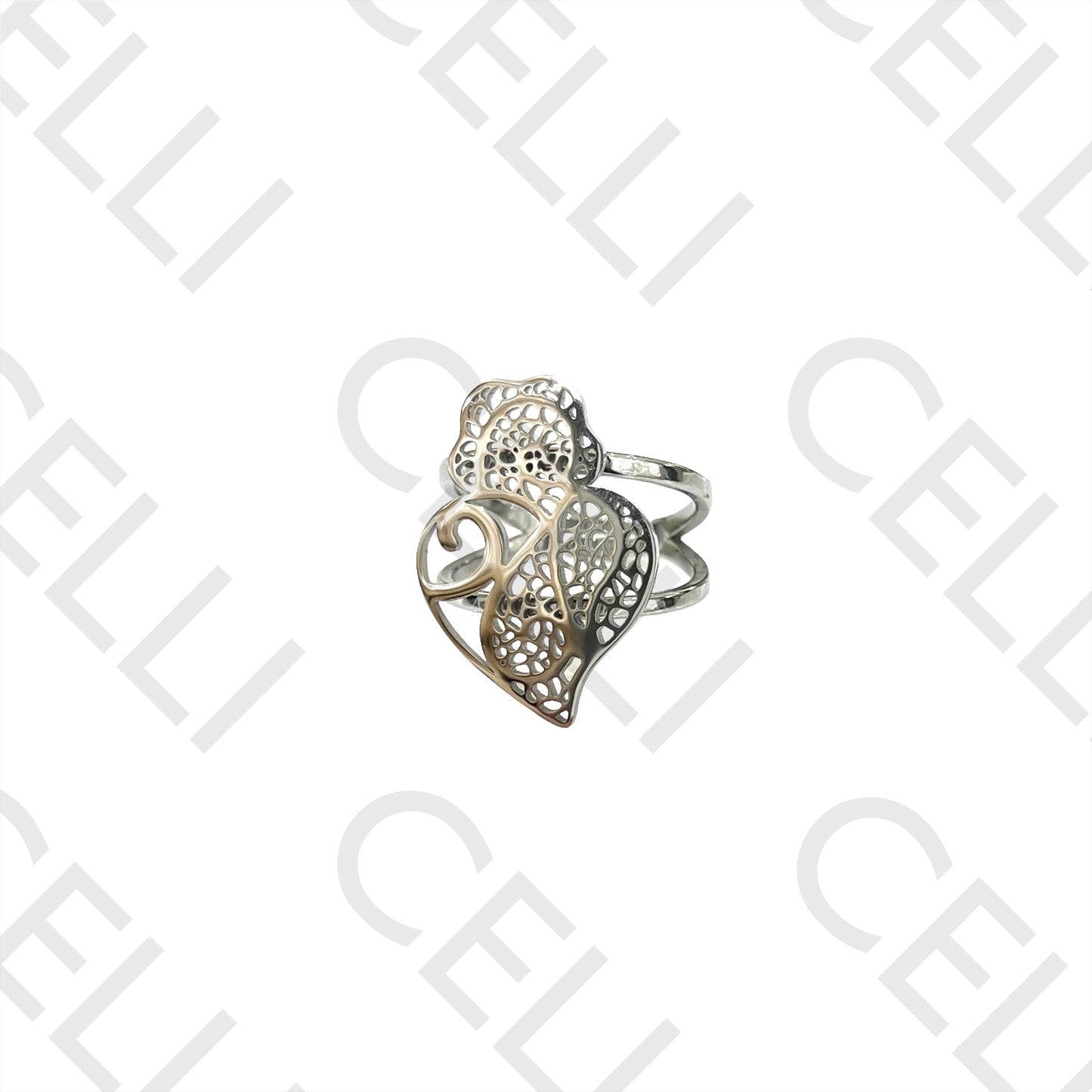 Anillo de acero - corazón de viana