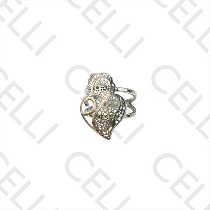 Anillo de acero - corazón de viana