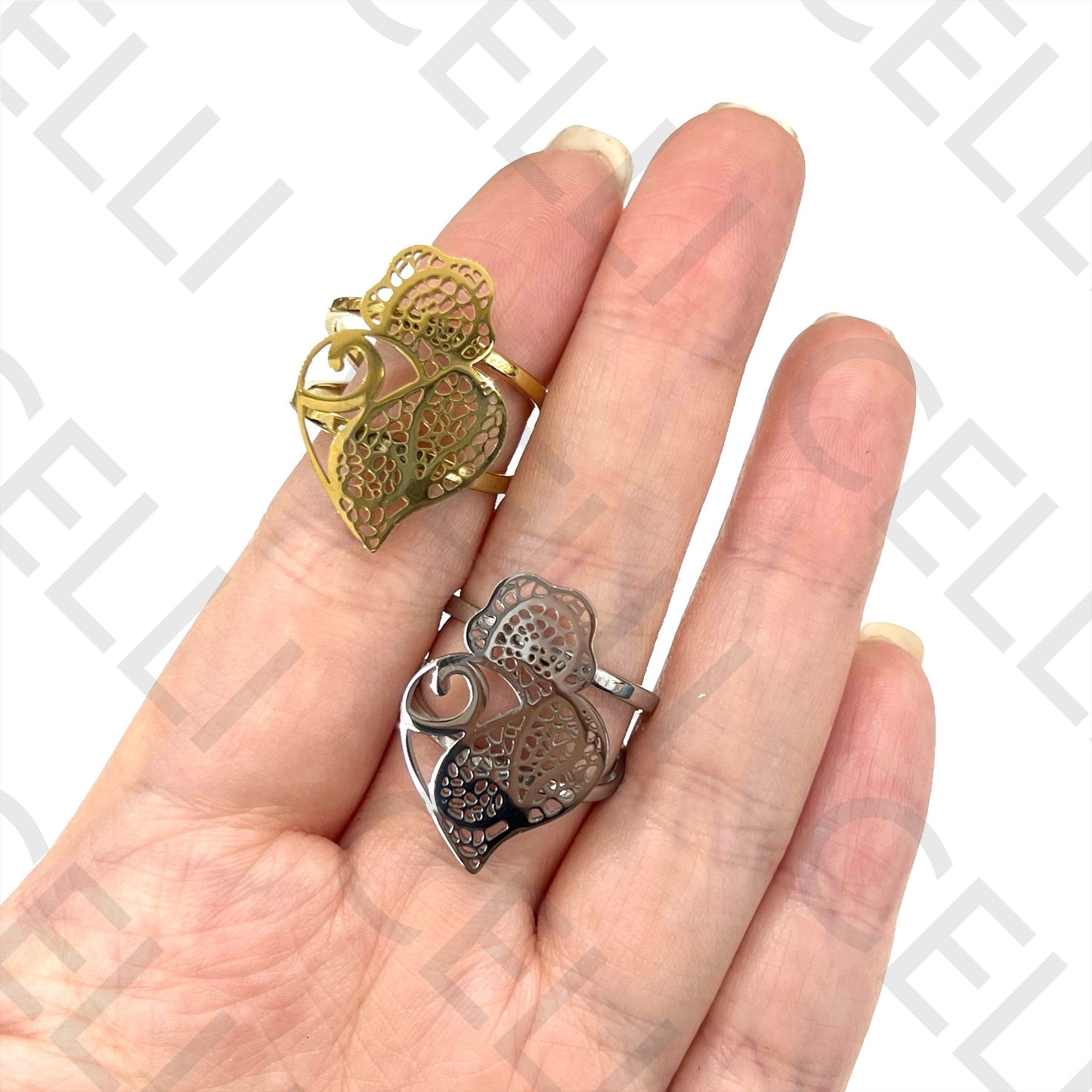 Anillo de acero - corazón de viana