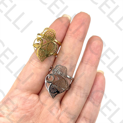 Anillo de acero - corazón de viana