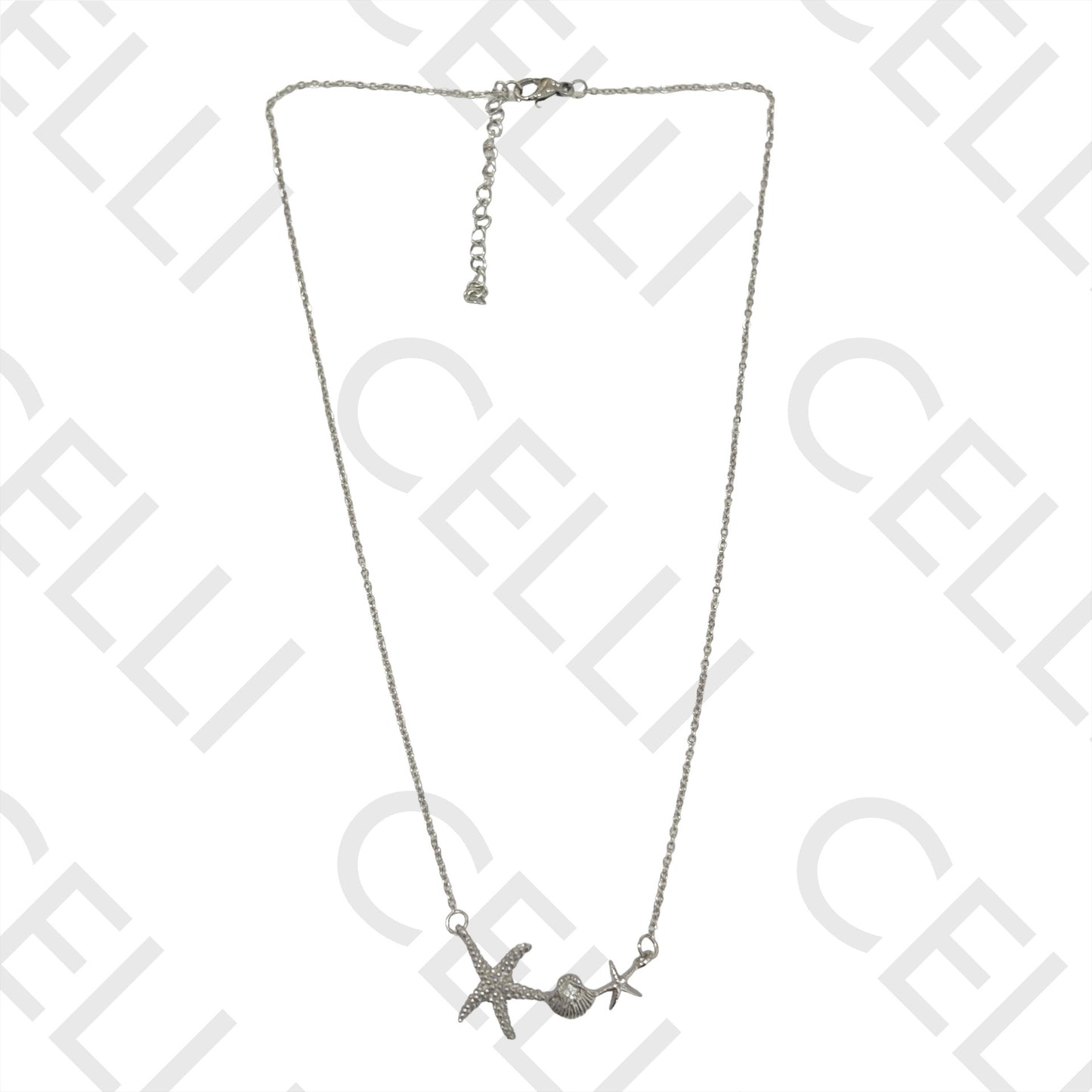 钢制项链 - 海星和贝壳中间件