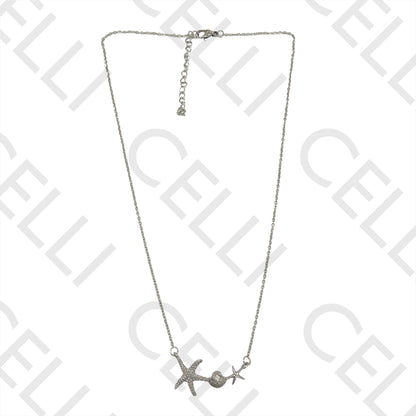 钢制项链 - 海星和贝壳中间件