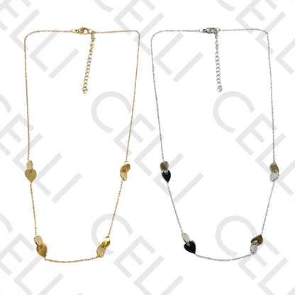 心形间饰不锈钢项链