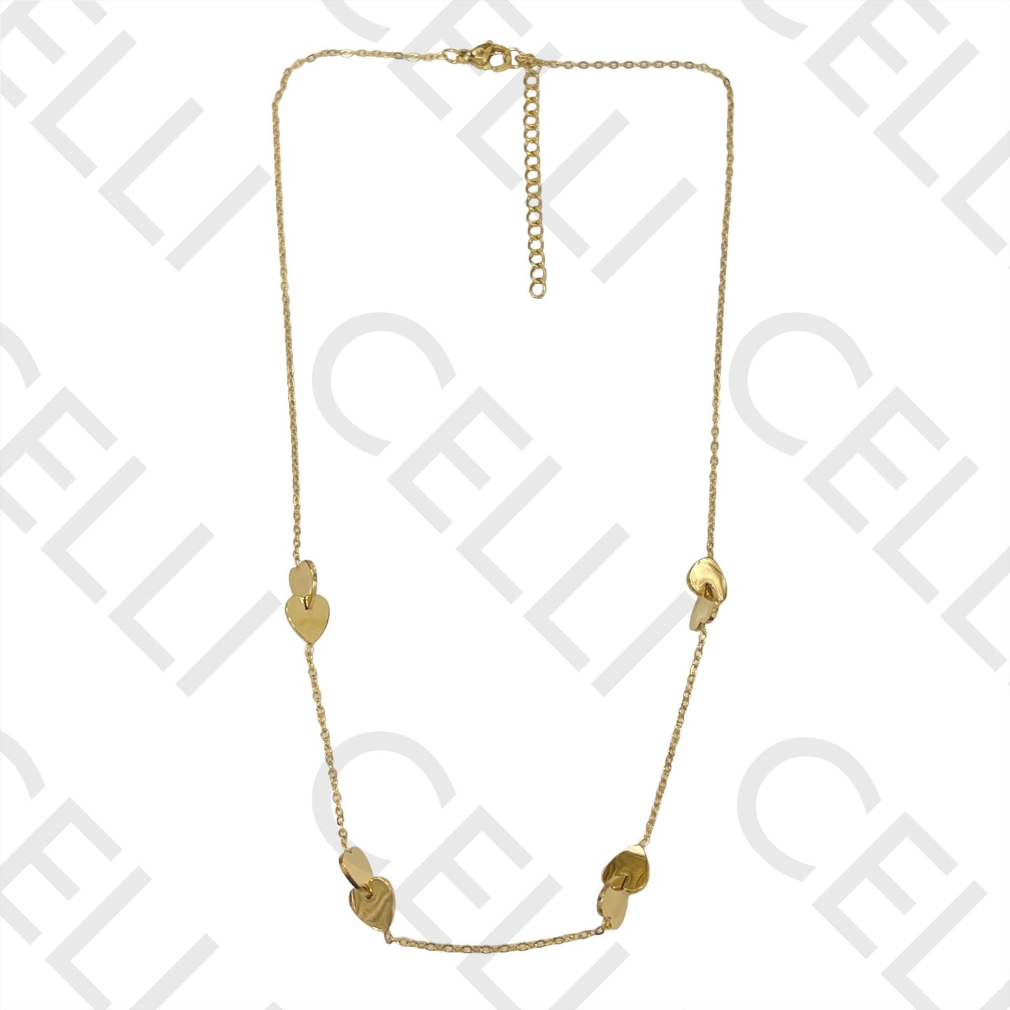 心形间饰不锈钢项链