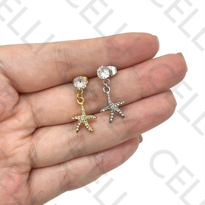 Colar/Brinco de Aço - estrela do mar