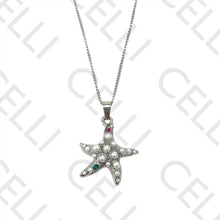 Cargar imagen en el visor de la galería, Collar/Pendiente de acero - estrella de mar
