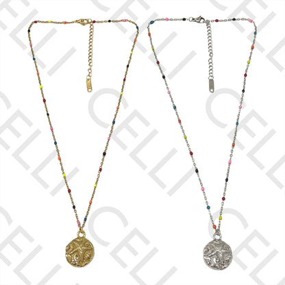 Collar/Pendiente de acero - estrella de mar