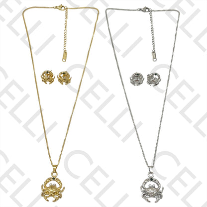 Collar/Pendiente de acero - cangrejo