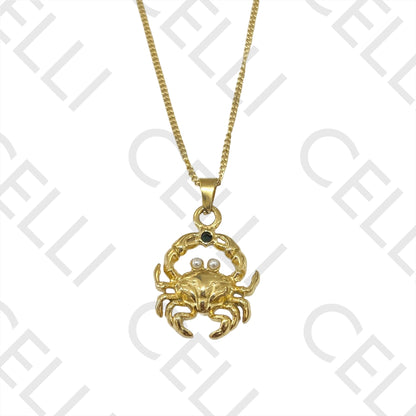 Collar/Pendiente de acero - cangrejo