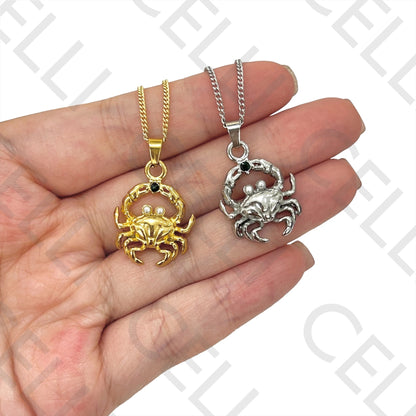 Collar/Pendiente de acero - cangrejo