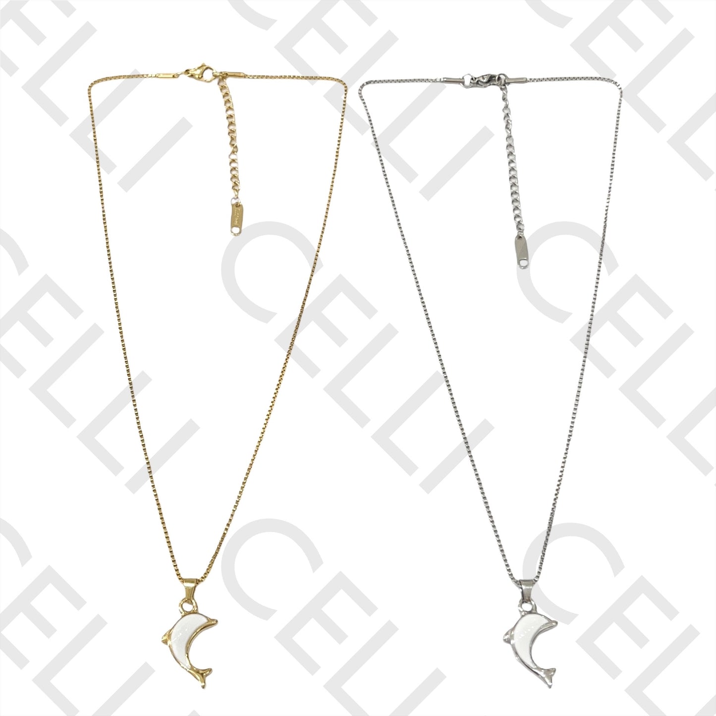 Steel Necklace/Earring - Dolphin