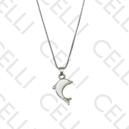 Steel Necklace/Earring - Dolphin