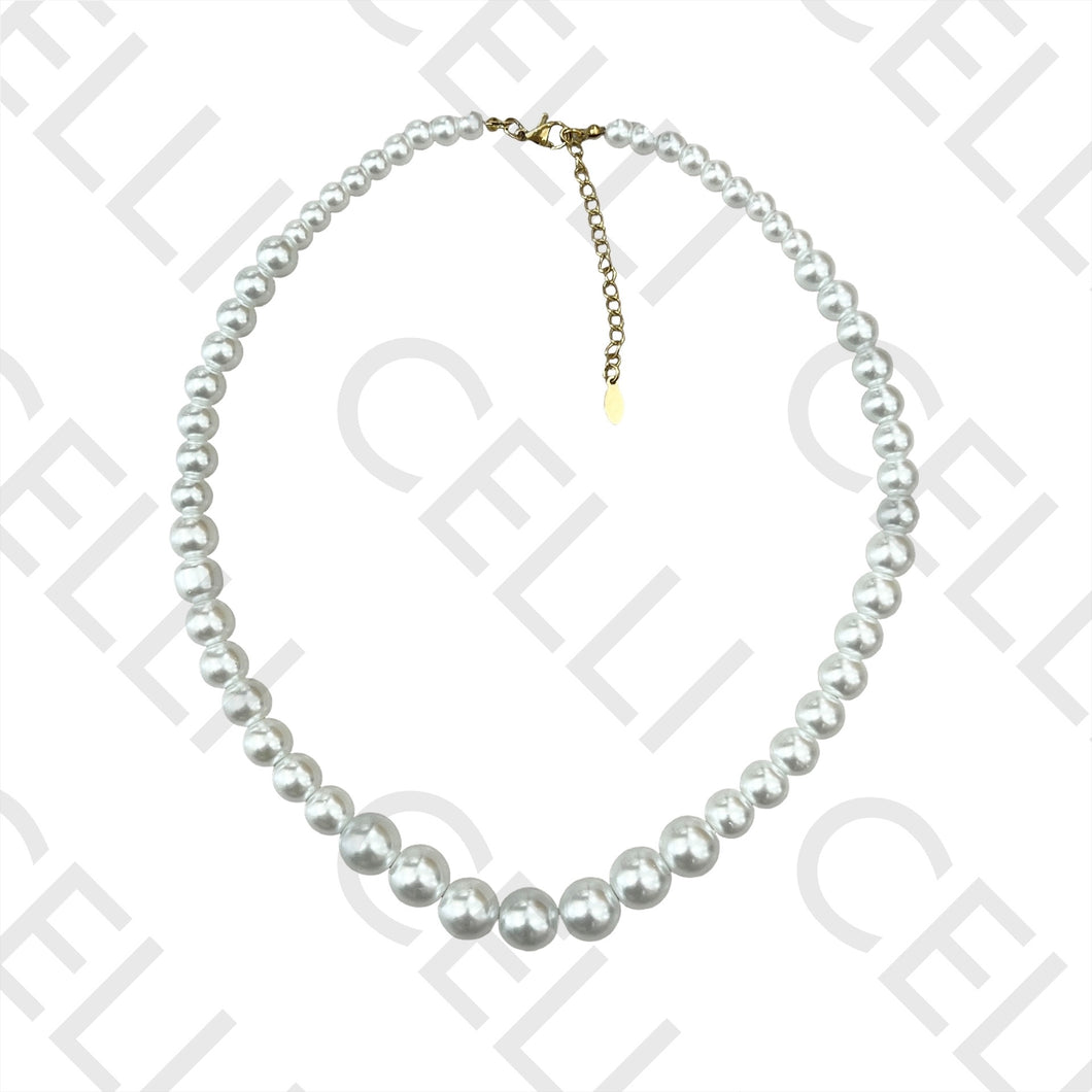 Collar de acero - perlas