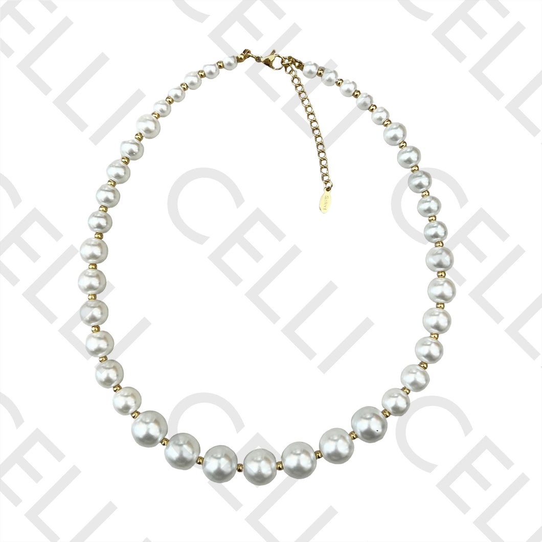 Collar de Acero - perlas con bolas de acero