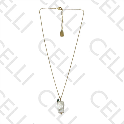 Steel Queue - square pearl with natural stones