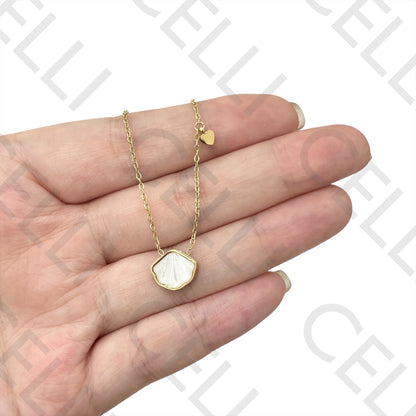 钢制胶 - 带母贝的贝壳