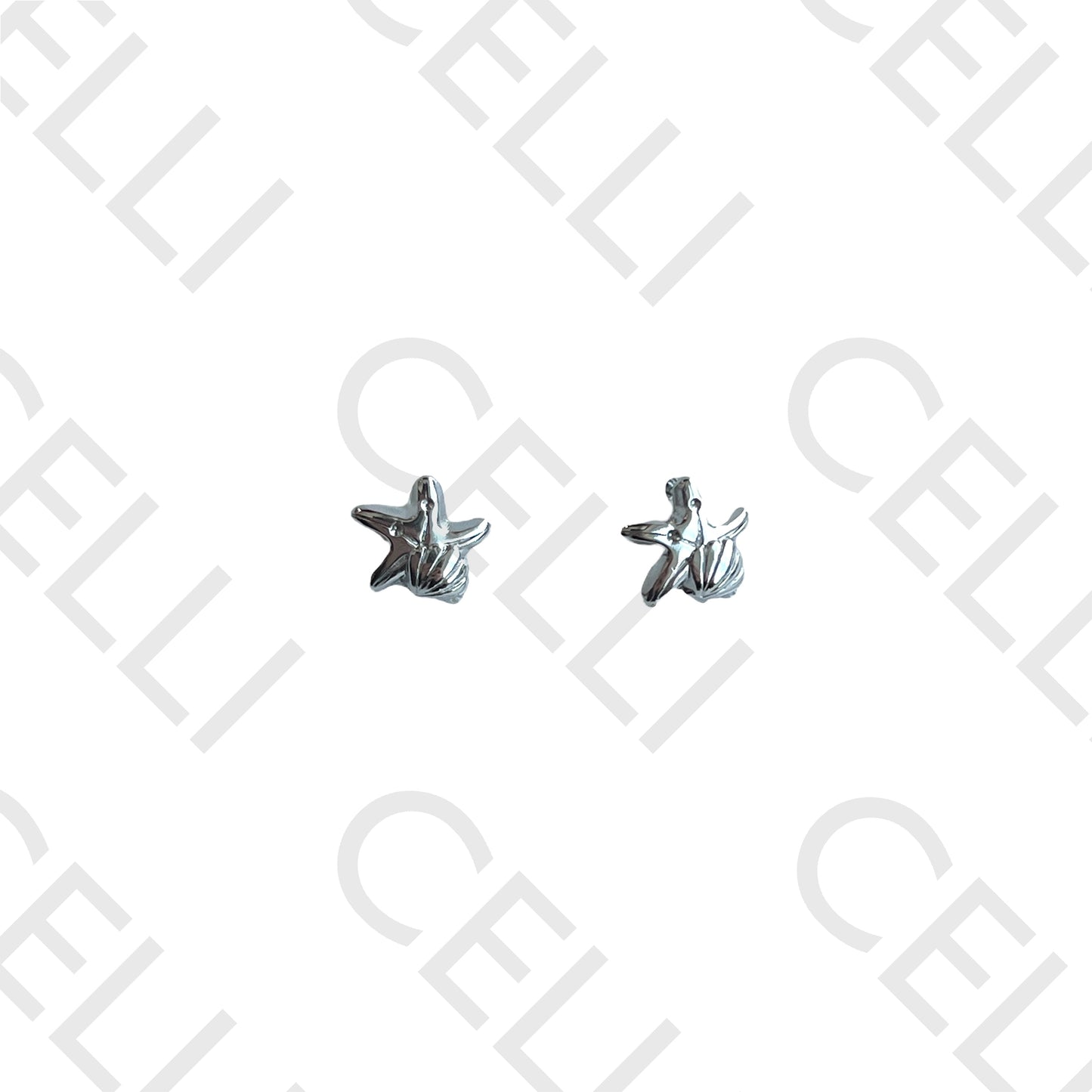 Steel Earring - Mini Starfish and Shell