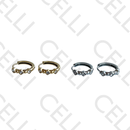 Salto de acero - anillo con diamantes (diamante)