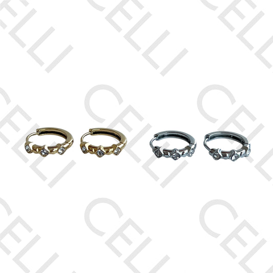 Salto de acero - anillo con diamantes (diamante)