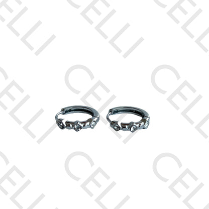 Salto de acero - anillo con diamantes (diamante)