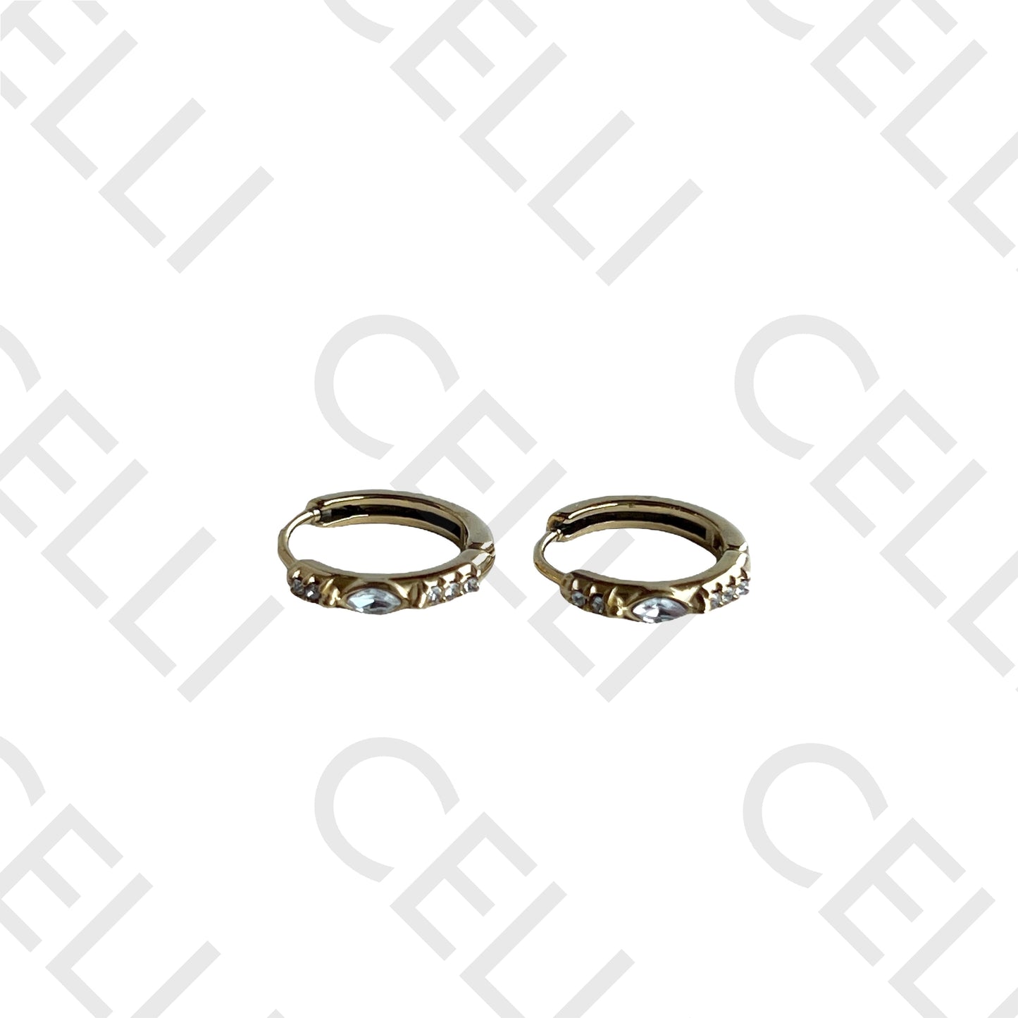 Salto de acero - anillo con brillante ovalado