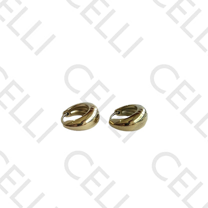 Salto de acero - argolla en forma de gota lisa