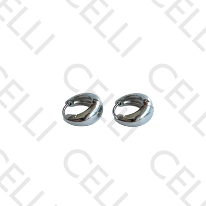 Salto de acero - argolla en forma de gota lisa