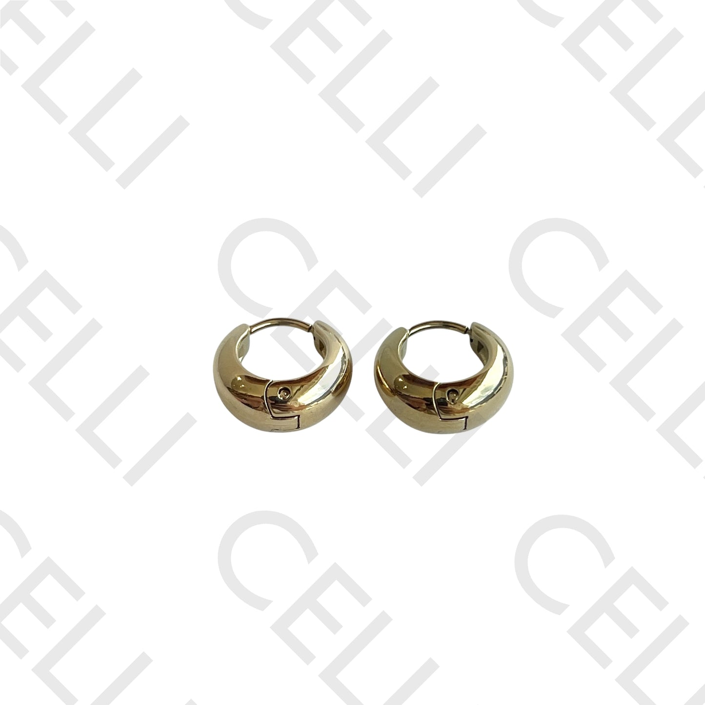 Salto de acero - argolla en forma de gota lisa