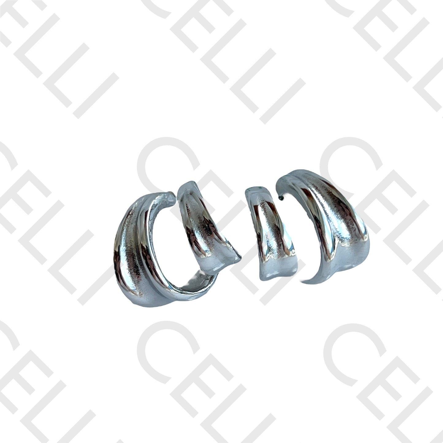 Brinco de aço - argola dupla