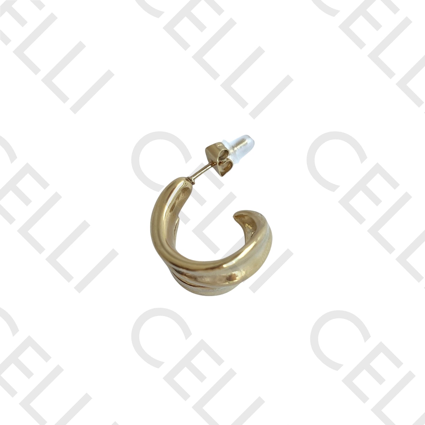 Brinco de aço - argola dupla