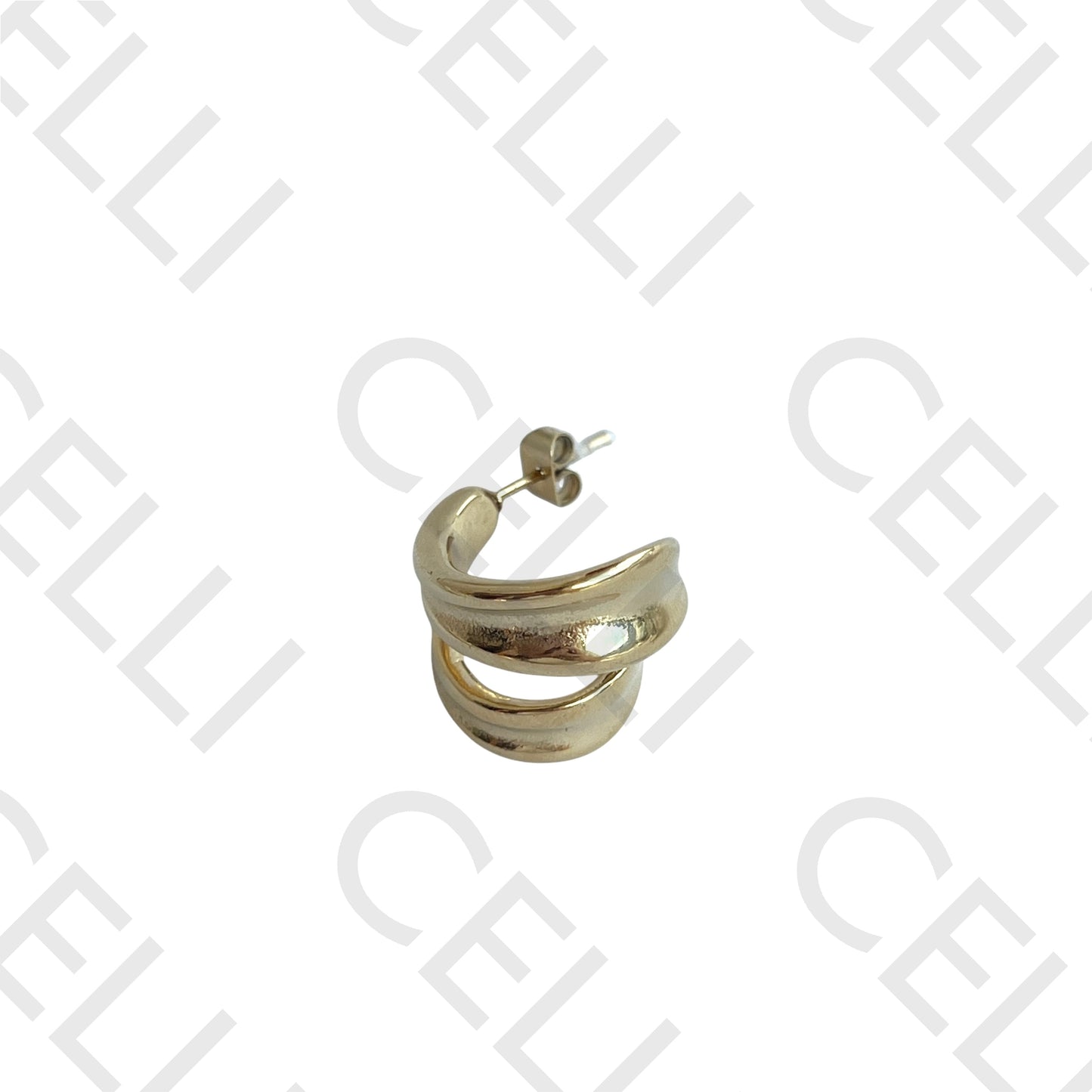 Brinco de aço - argola dupla