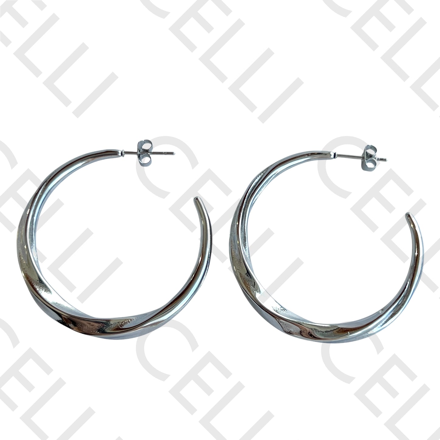 Salto de acero - argolla grande torcida