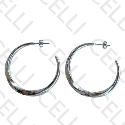 Salto de acero - argolla grande torcida