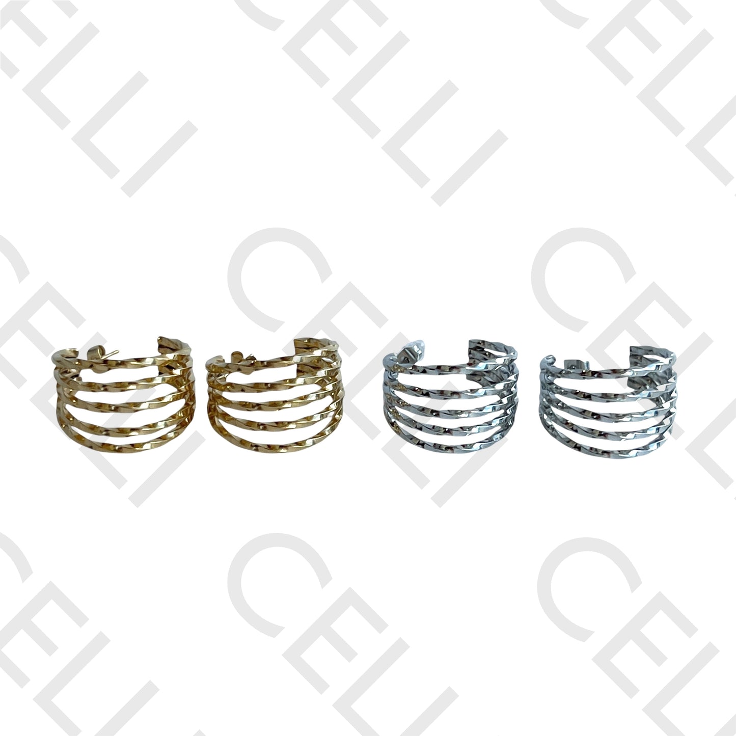 Salto de acero - anillo de 5 líneas