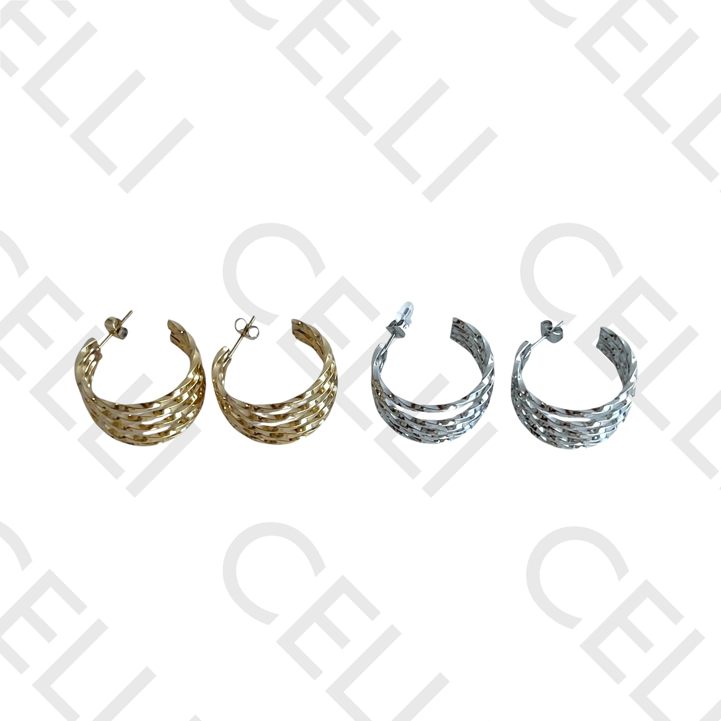 Salto de acero - anillo de 5 líneas