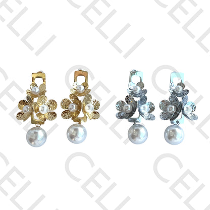 Salto de acero - flores con perlas