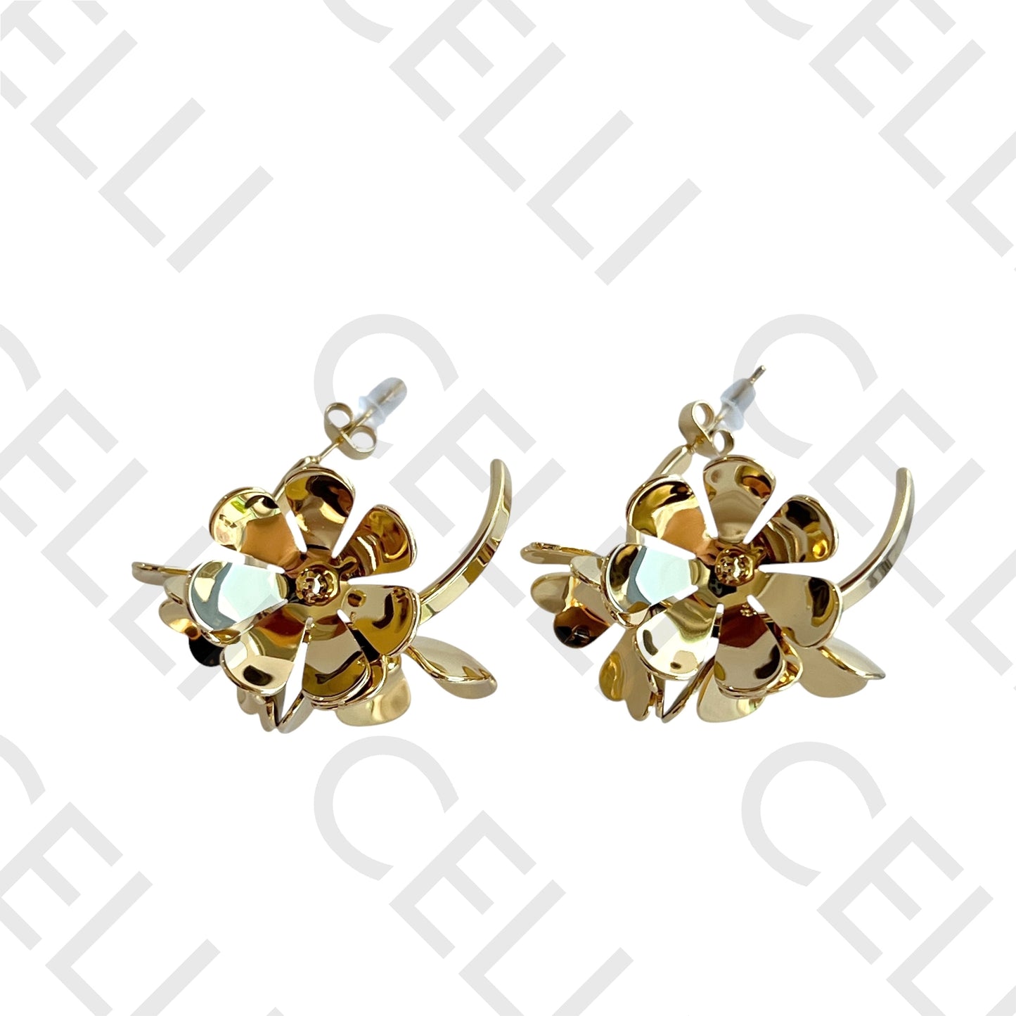 Brinco de aço - flores