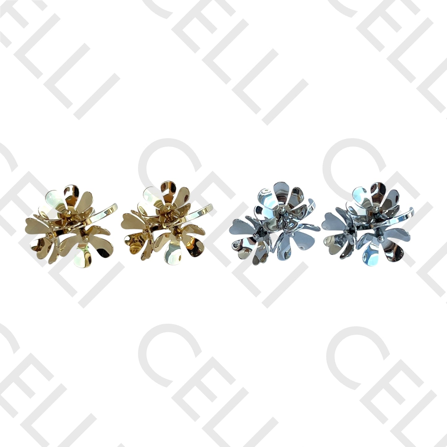 Brinco de aço - flores