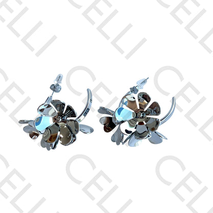 Brinco de aço - flores