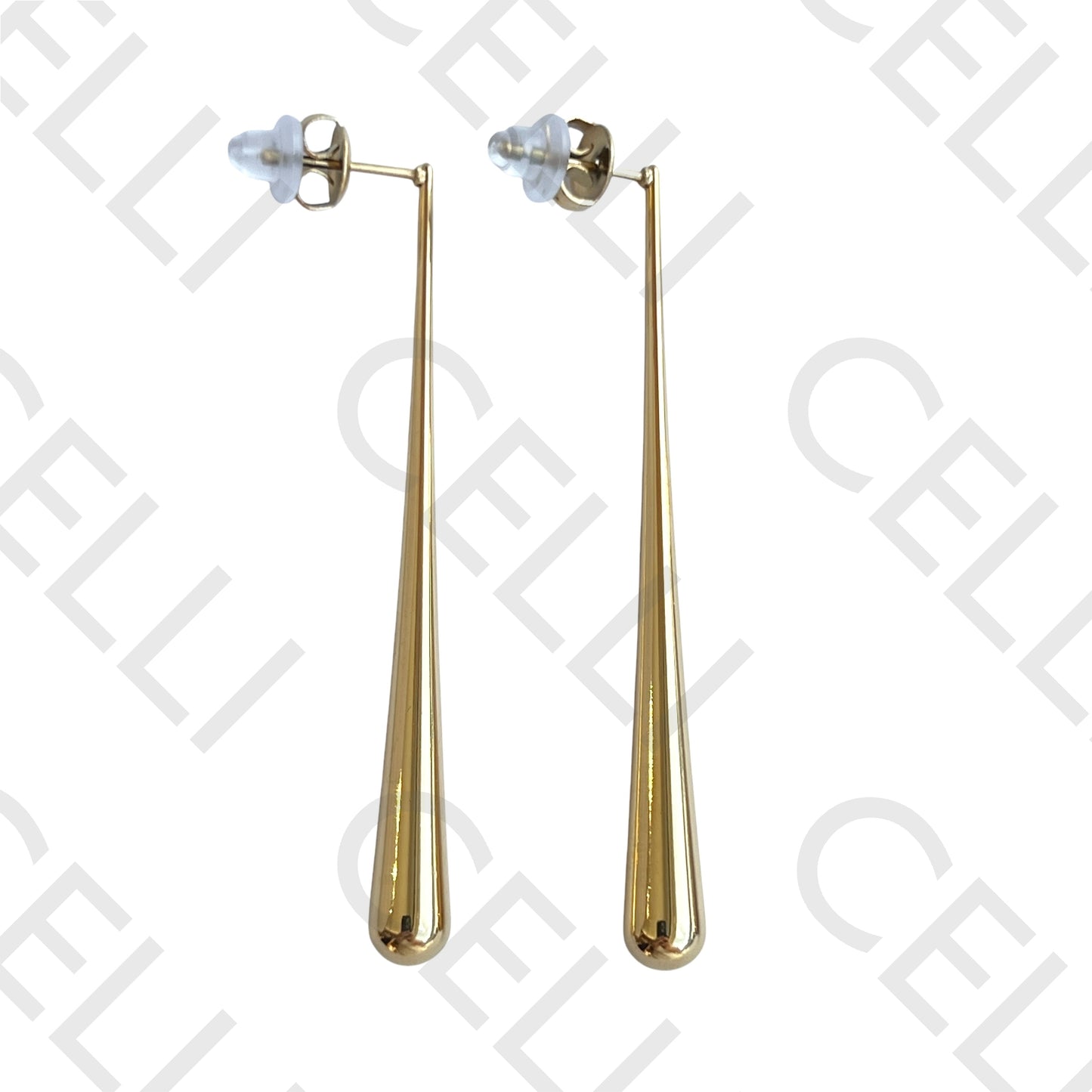 Brinco de aço - gota comprida