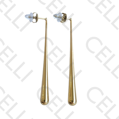 Brinco de aço - gota comprida