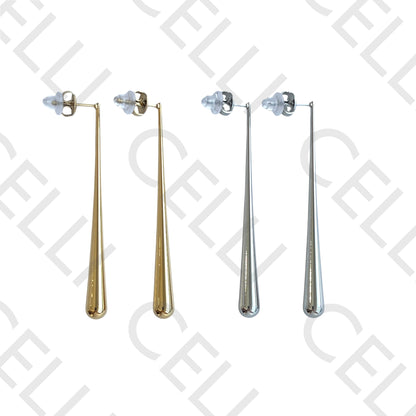 Brinco de aço - gota comprida