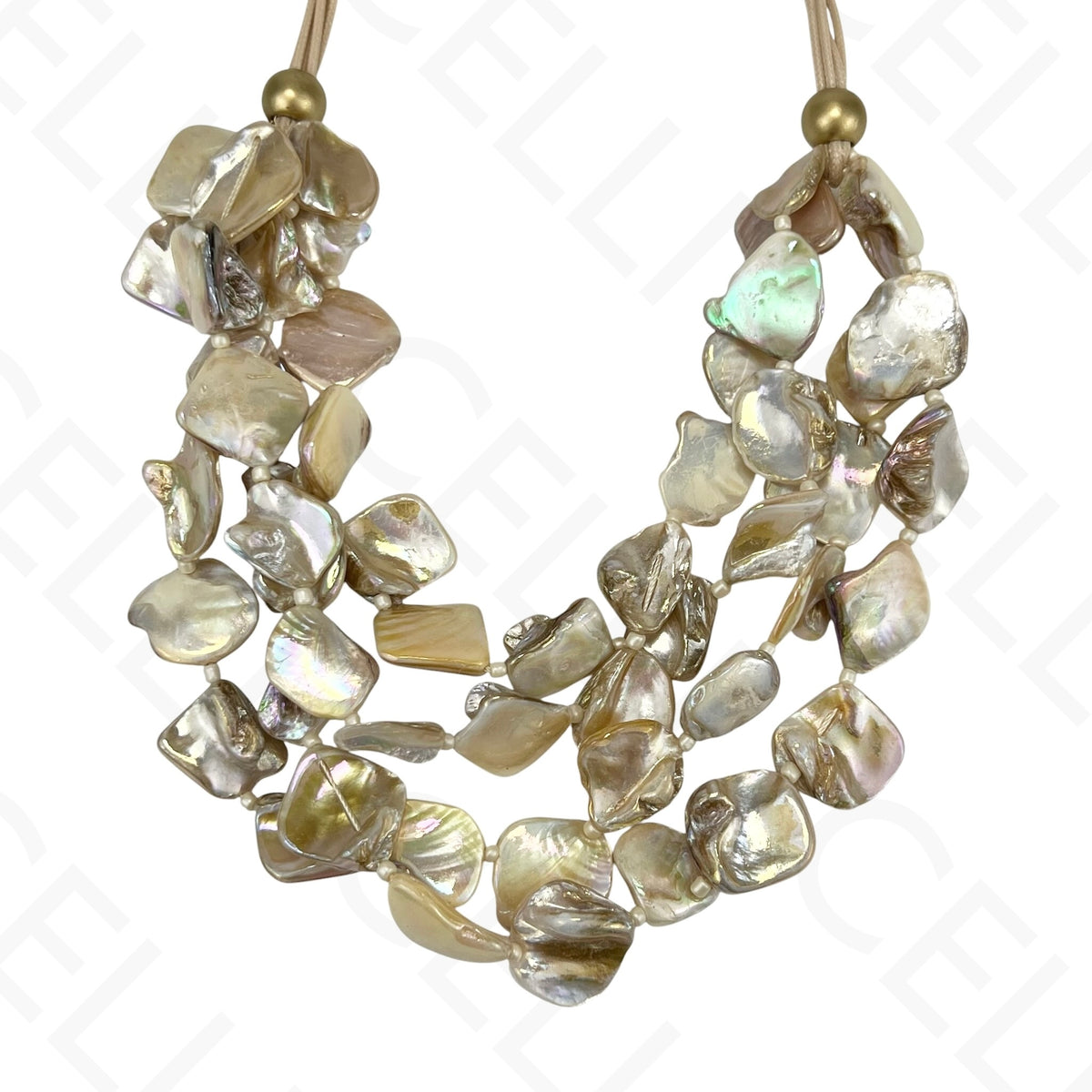 Collar de moda - múltiple, nácar